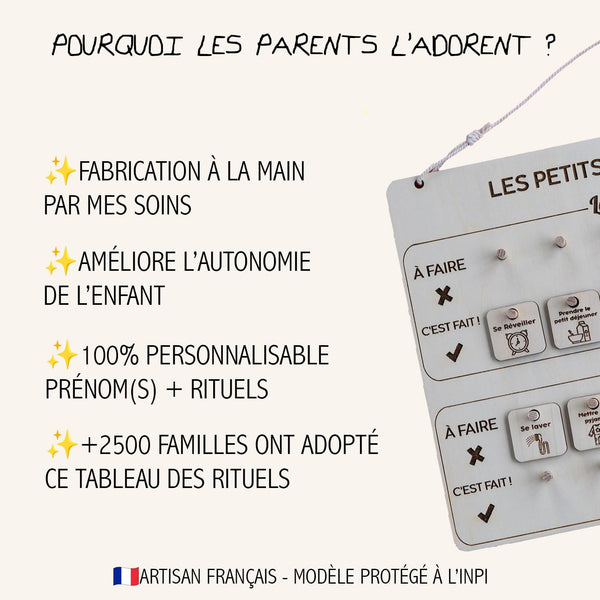 Tableau des rituels en bois personnalisé