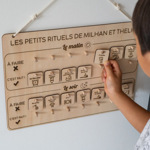 Tableau des rituels en bois personnalisé