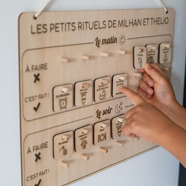 Tableau des rituels en bois personnalisé