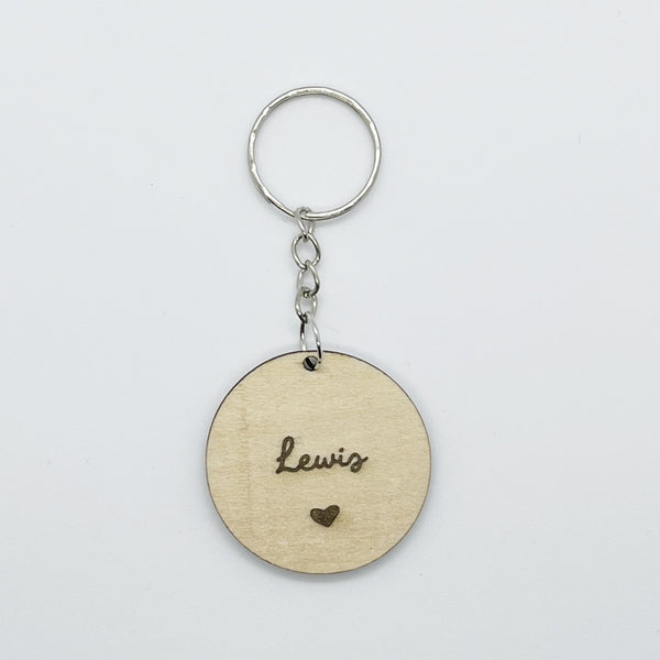 Porte clef "Grandir" en bois personnalisé